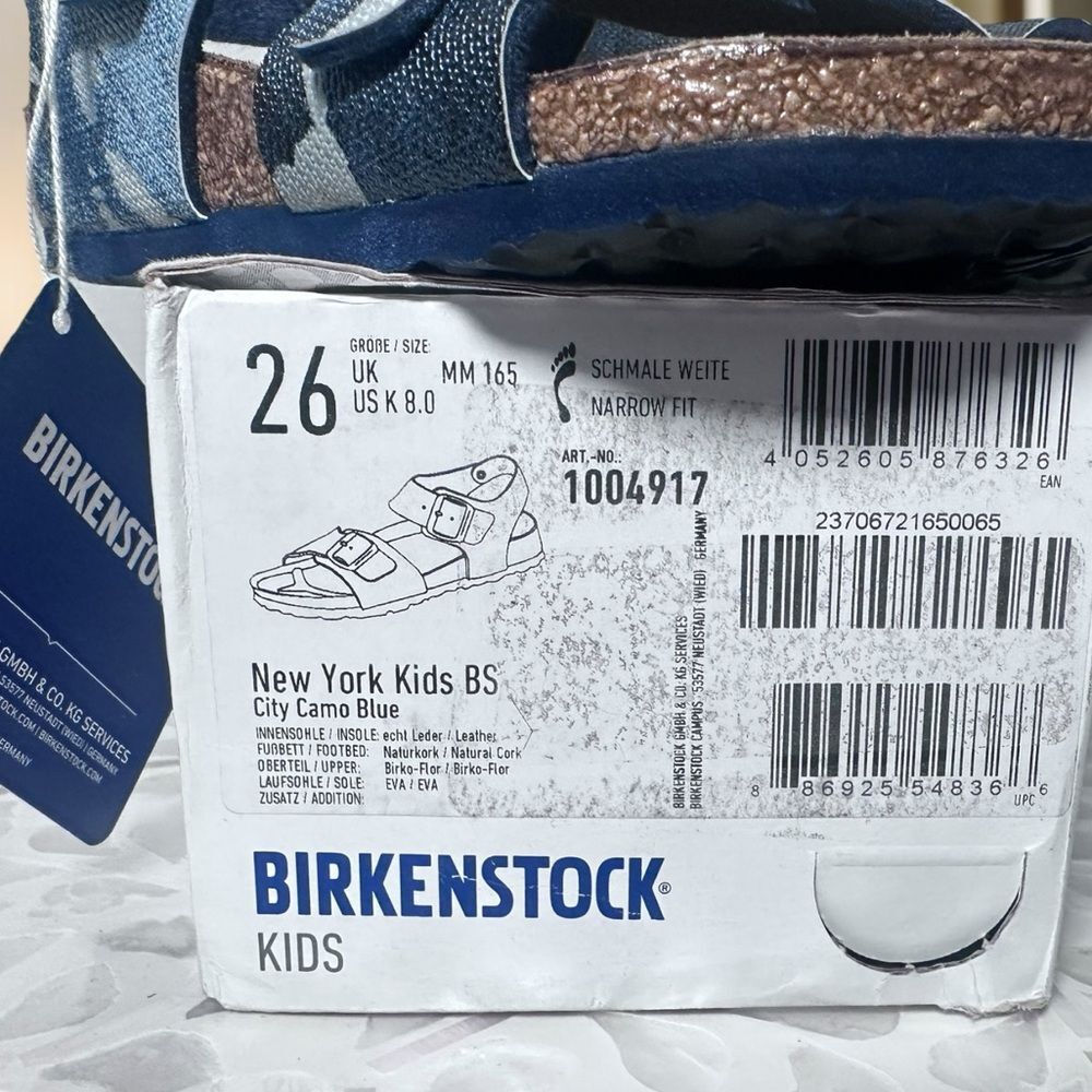 New in box Birkenstock Kids Toddler New York Sandals Size EU 26 US Kids Toddler - Picture 12 of 14